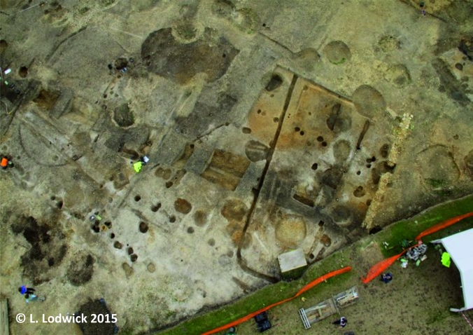Aerial view of the Late Iron Age archaeology in Insula IX Image © University of Reading Silchester Insula IX ‘Town Life’ Project 
